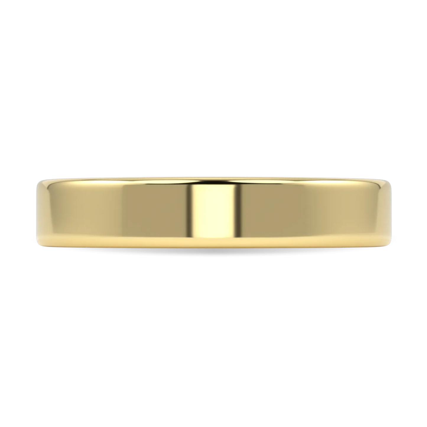 4mm Gents 18ct Yellow Gold Wedding Band by Blacklock Jewellery, Force collection — close-up