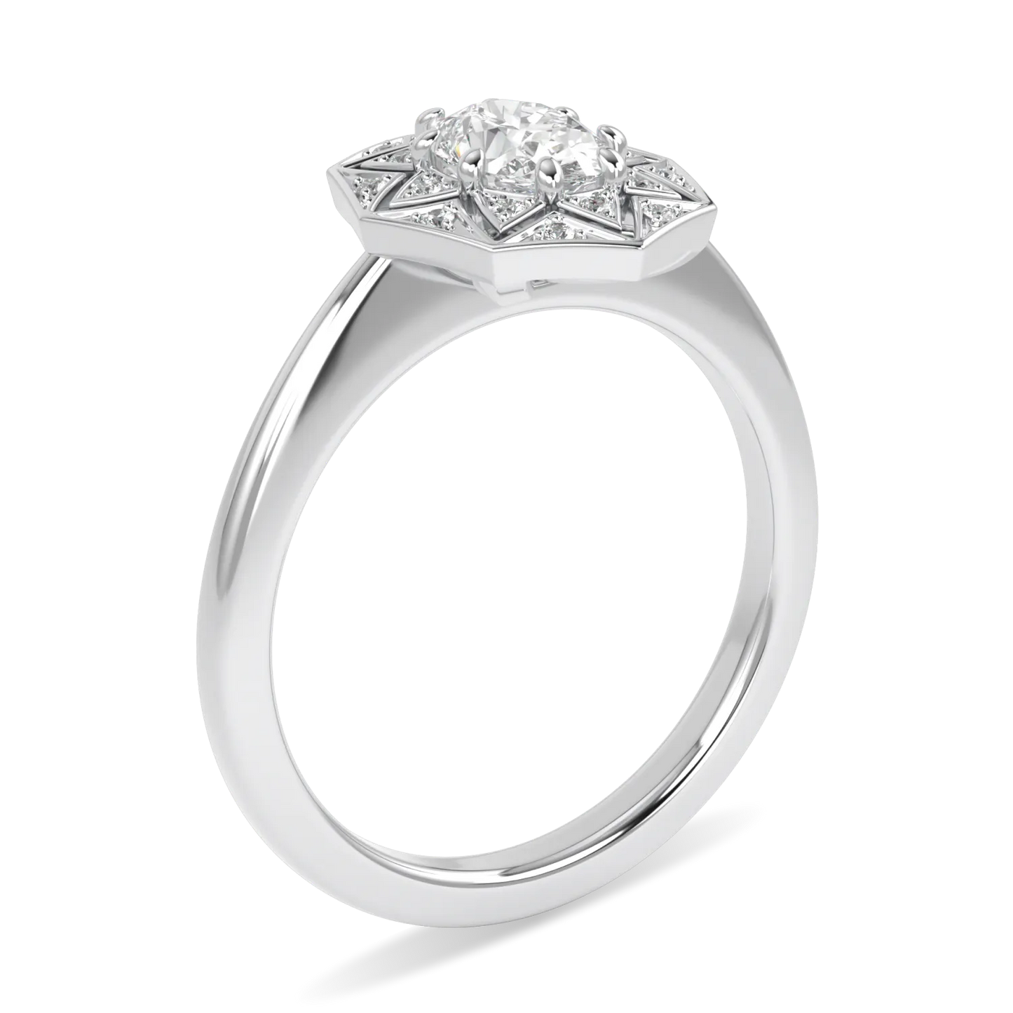 Platinum Oval Diamond Engagement Ring 0.50cts by Blacklock Jewellery, Hawthorn collection — detail view