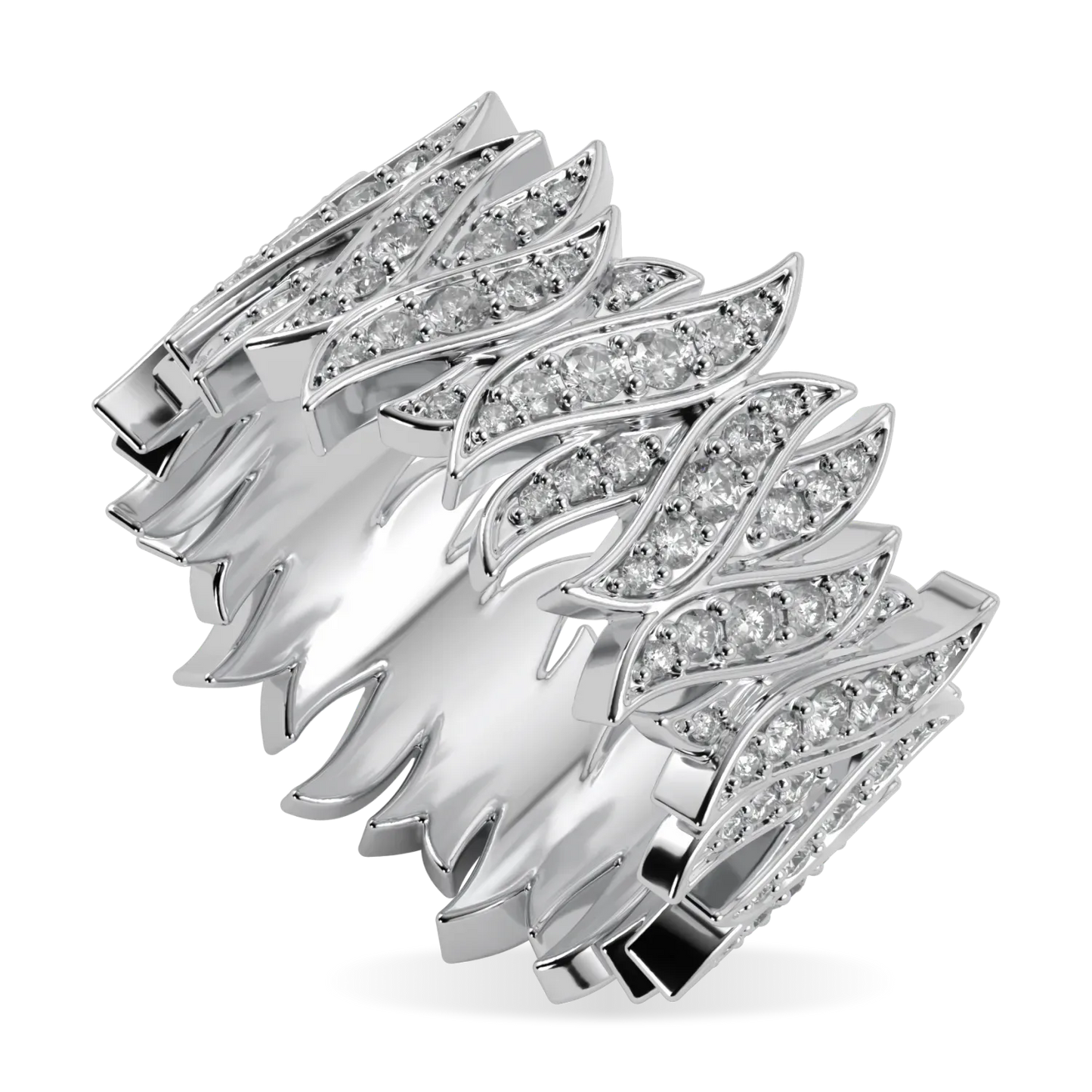 Blacklock High Jewellery collection Inferno Diamond band in Platinum — detail view