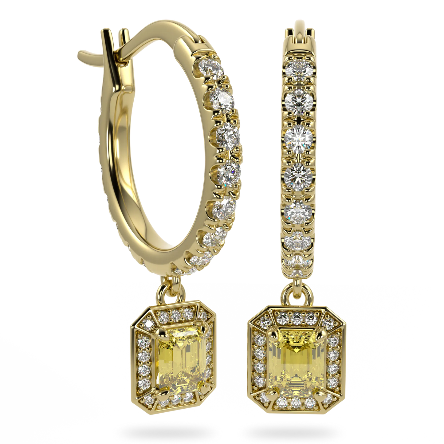 Blacklock Empower drop earrings in Yellow Gold — side view