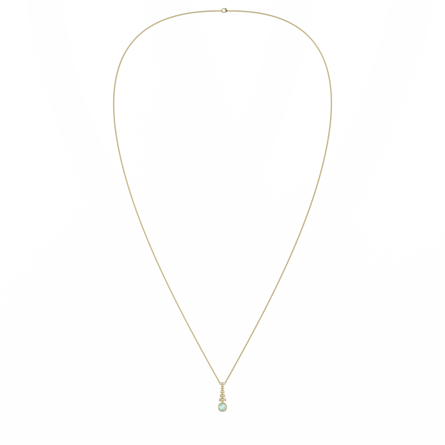 Blacklock Miami Deco pendant in Yellow Gold — detail view