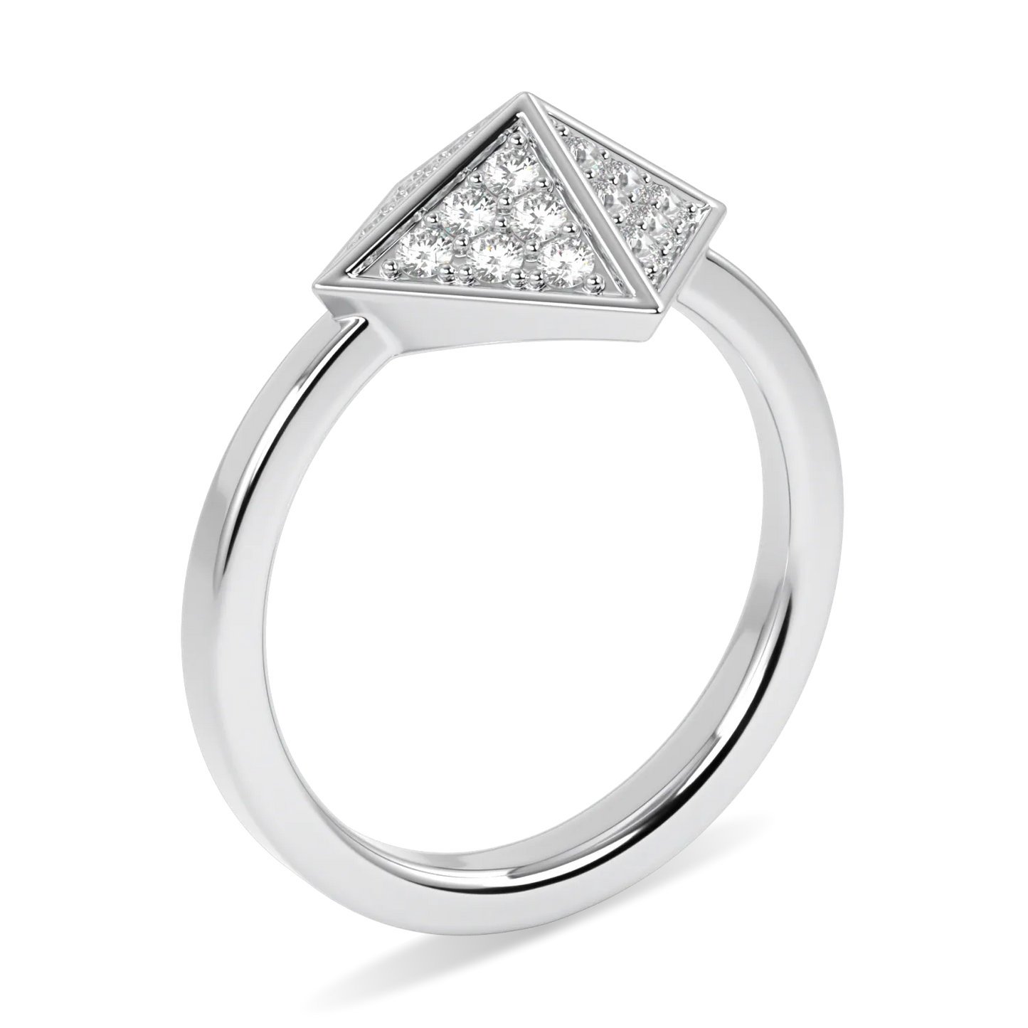 Blacklock Origami collection ring in 18ct White Gold with Diamond — detail view