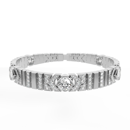 Miami Deco White Gold Diamond Bracelet