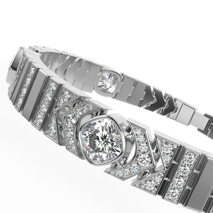 Miami Deco White Gold Diamond Bracelet