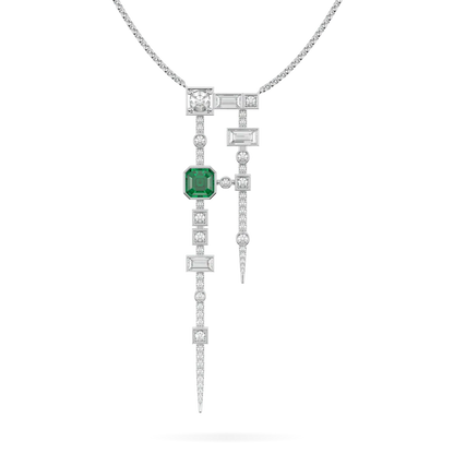 Emerald and Diamond Pendant by Blacklock Jewellery, Binary collection