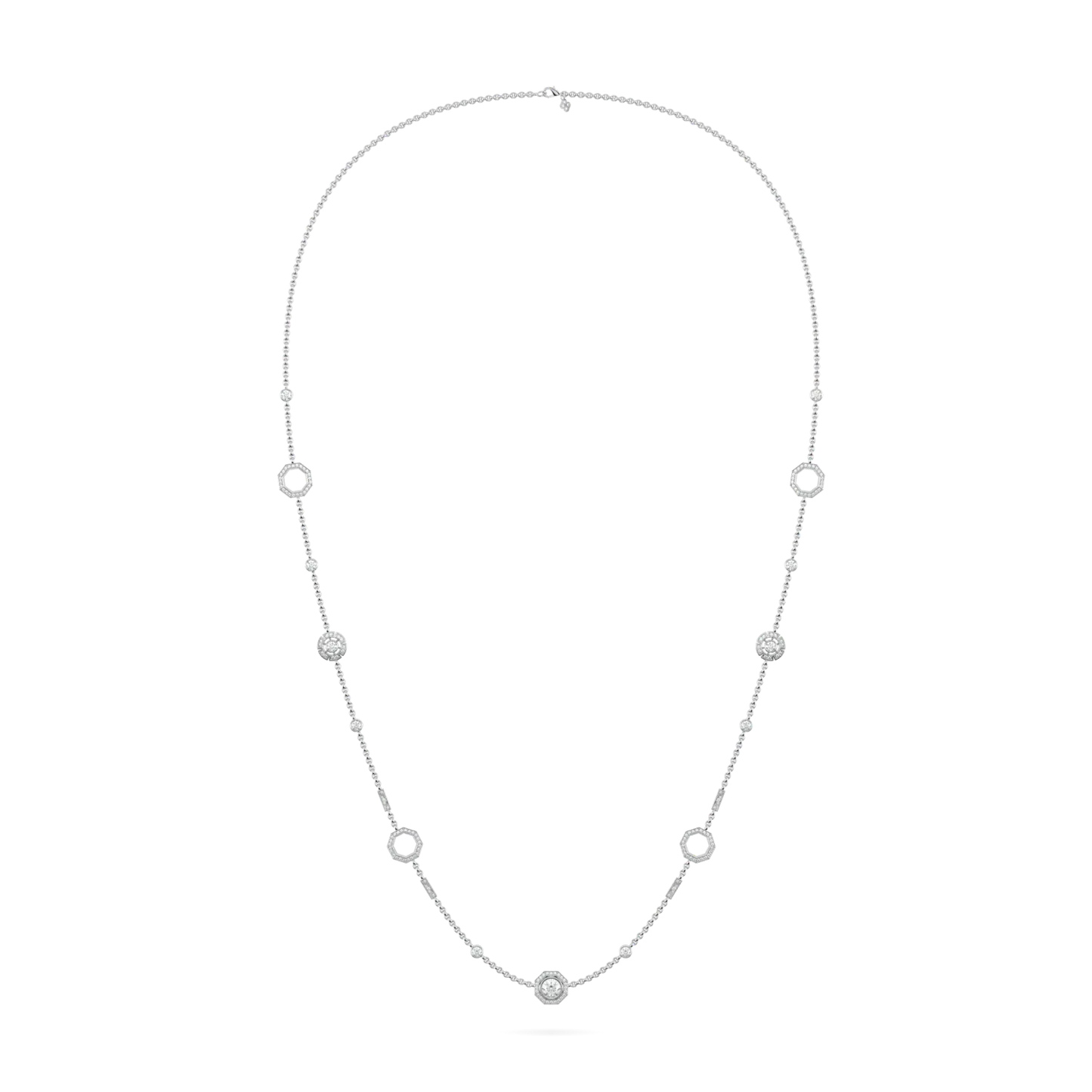 Blacklock Brilliance 40 chain in 18ct White Gold with Diamond — straight on view