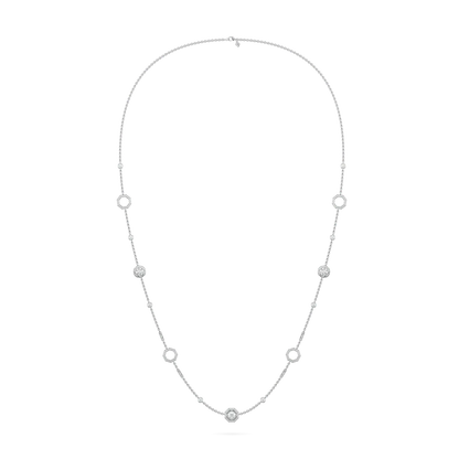 Blacklock Brilliance 40 chain in 18ct White Gold with Diamond — straight on view
