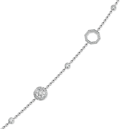 18ct White Gold Diamond chain from Blacklock's Brilliance 40 collection — detail view