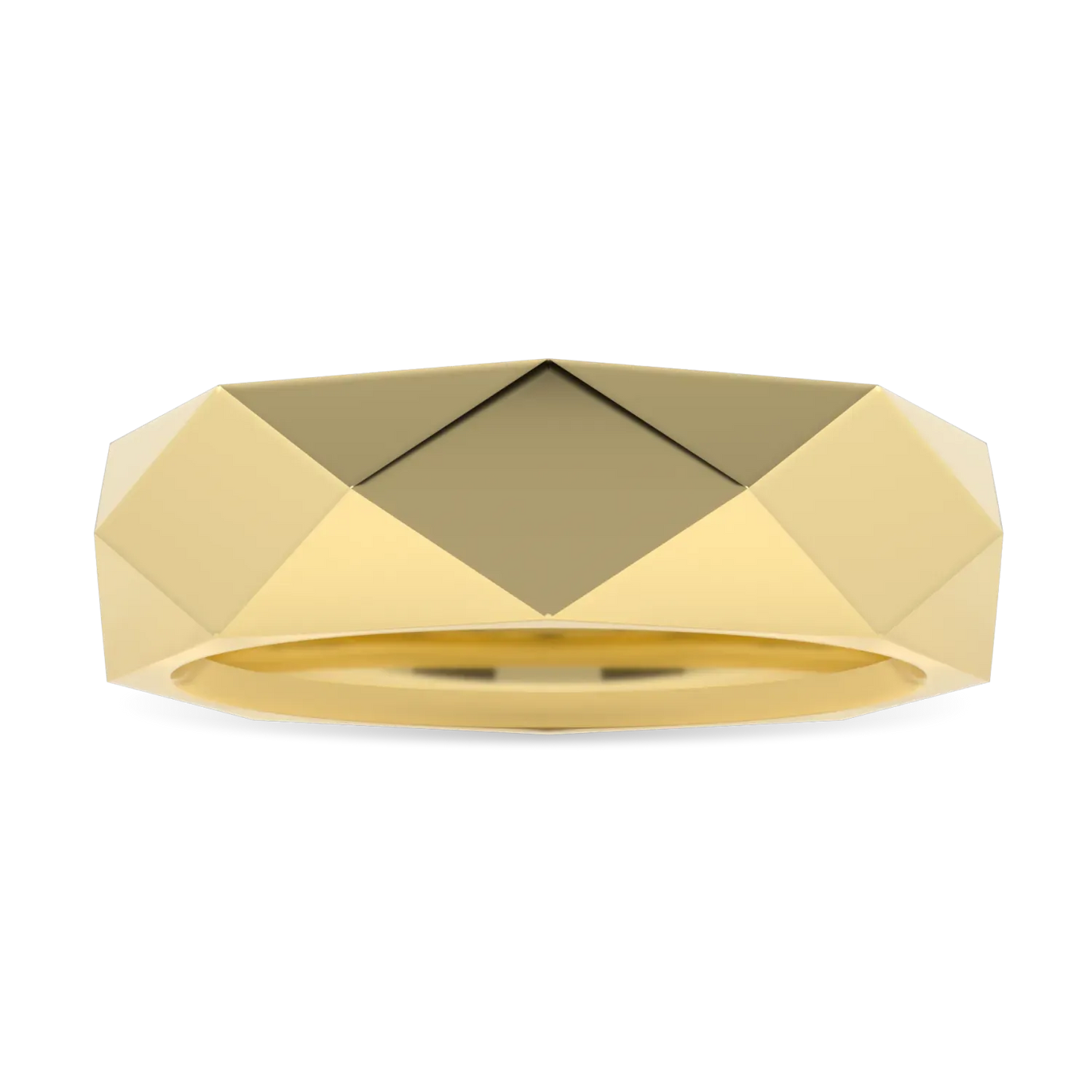 Brilliance 40 collection ring set in 18ct Yellow Gold, Blacklock Jewellery — top down view
