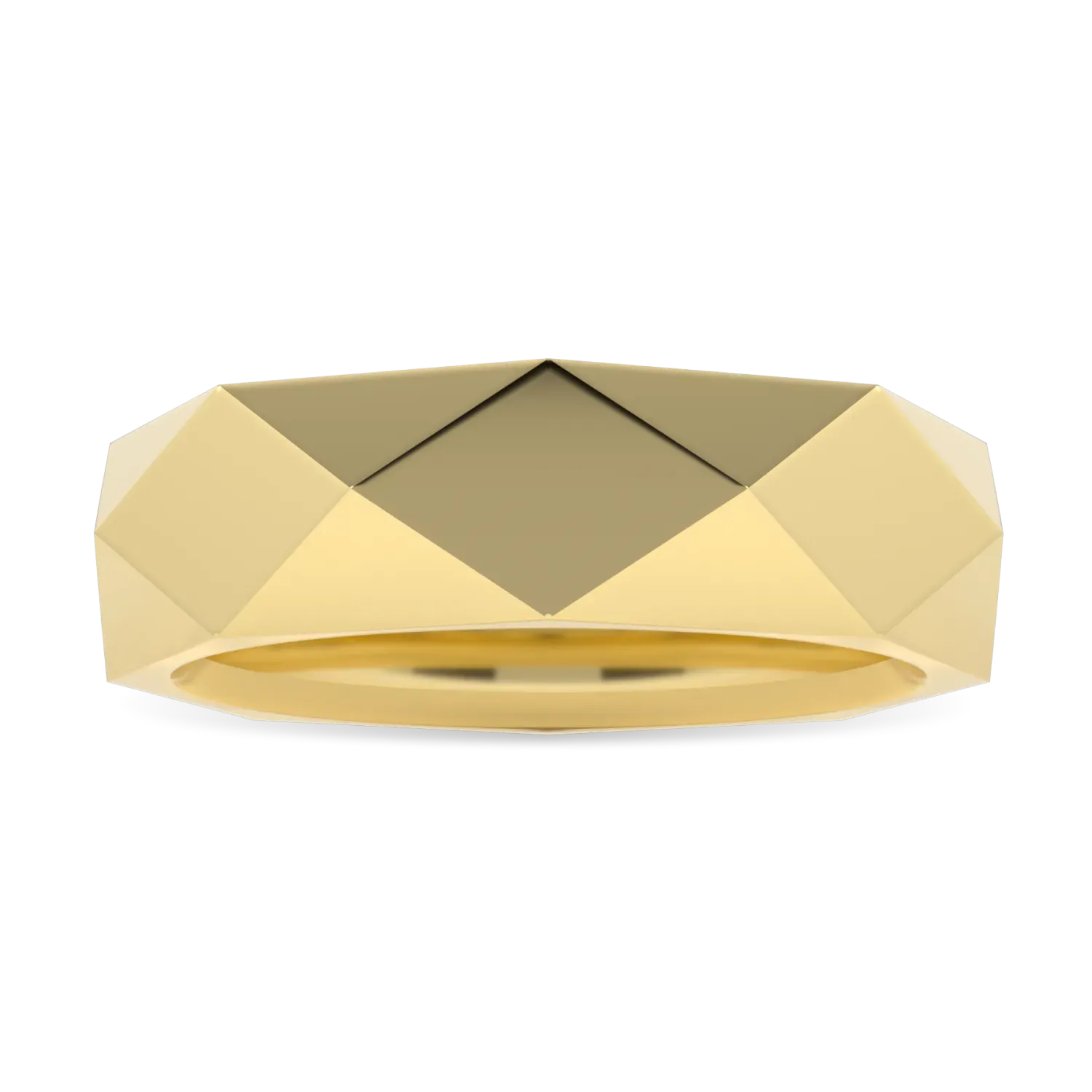 Brilliance 40 collection ring set in 18ct Yellow Gold, Blacklock Jewellery — top down view