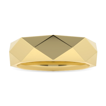 Brilliance 40 collection ring set in 18ct Yellow Gold, Blacklock Jewellery — top down view