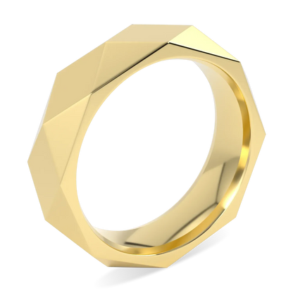 Handcrafted 18ct Yellow Gold ring by Blacklock, Brilliance 40 collection — side view
