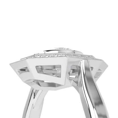 Brilliance 40 Platinum Diamond Double Octagonal Halo Ring by Blacklock Jewellery — alternate angle