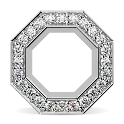 Blacklock Brilliance 40 empty halo diamond earrings in Platinum — front on view