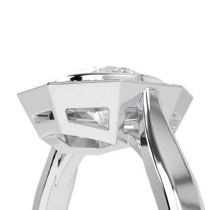 Brilliance 40 collection ring featuring Diamond set in Platinum, Blacklock Jewellery — alternate angle