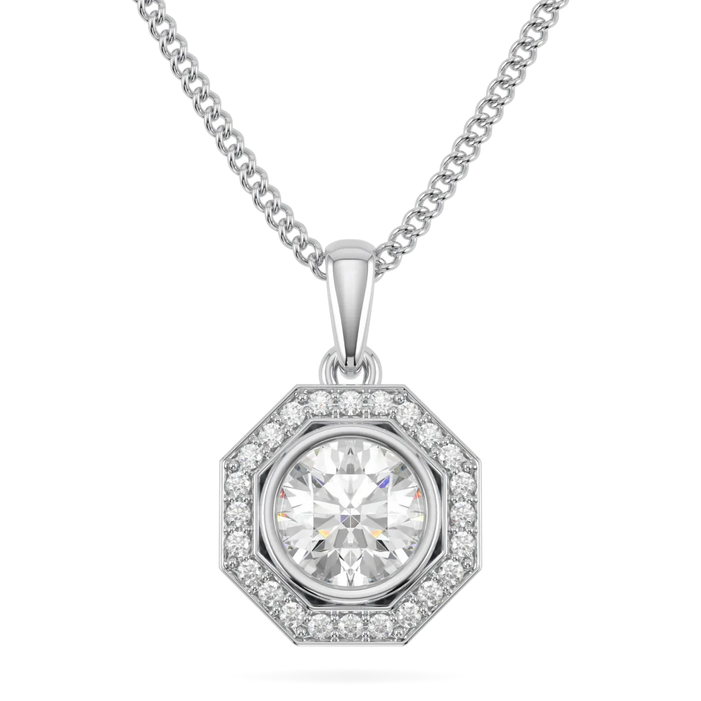 Platinum Diamond haslo solitaire pendant from Blacklock's Brilliance 40 collection