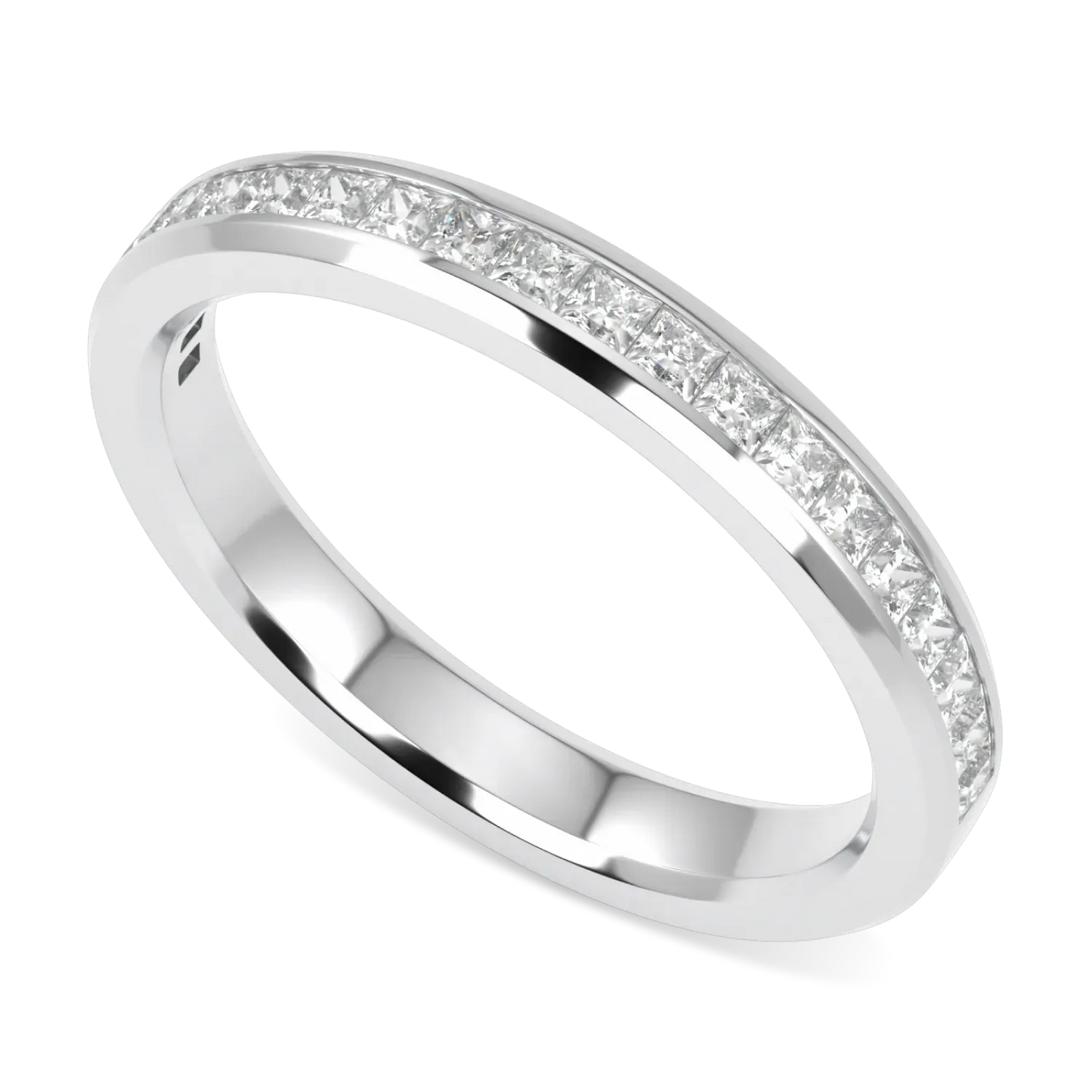 Brilliance 40 collection half diamond band in Platinum, Blacklock Jewellery