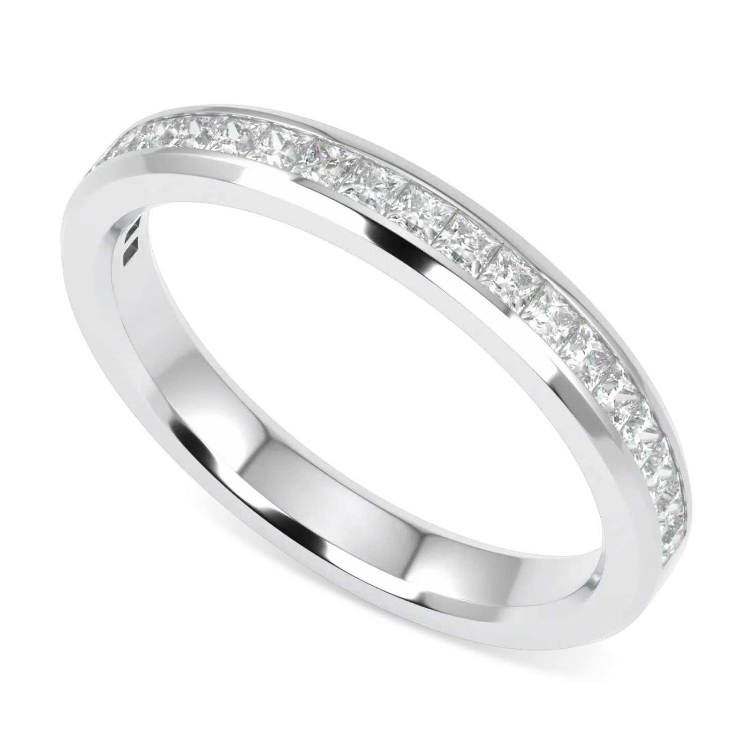 Brilliance 40 collection half diamond band in Platinum, Blacklock Jewellery