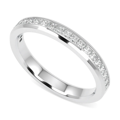 Brilliance 40 collection half diamond band in Platinum, Blacklock Jewellery