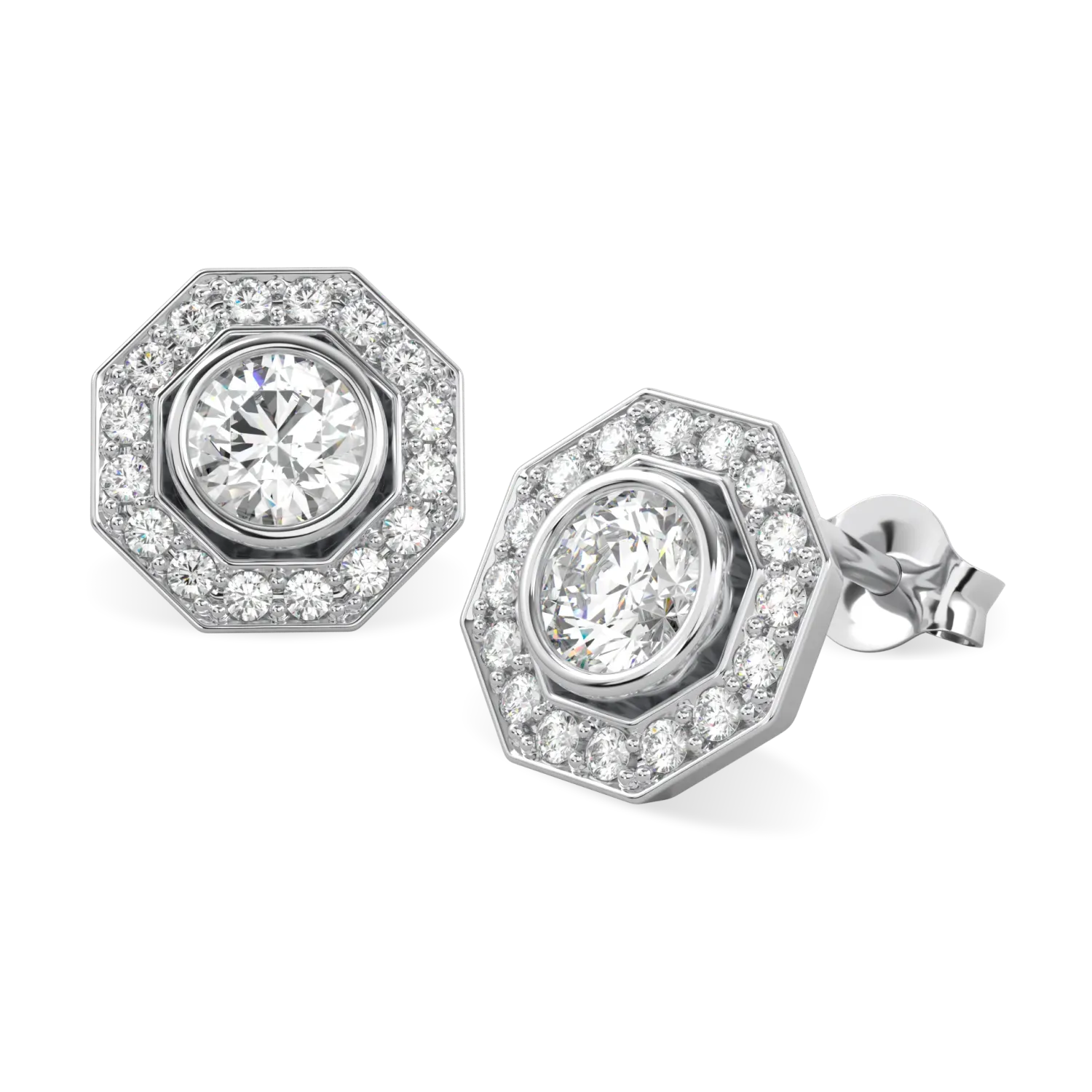Brilliance 40 collection earrings featuring Diamond set in Platinum, Blacklock Jewellery