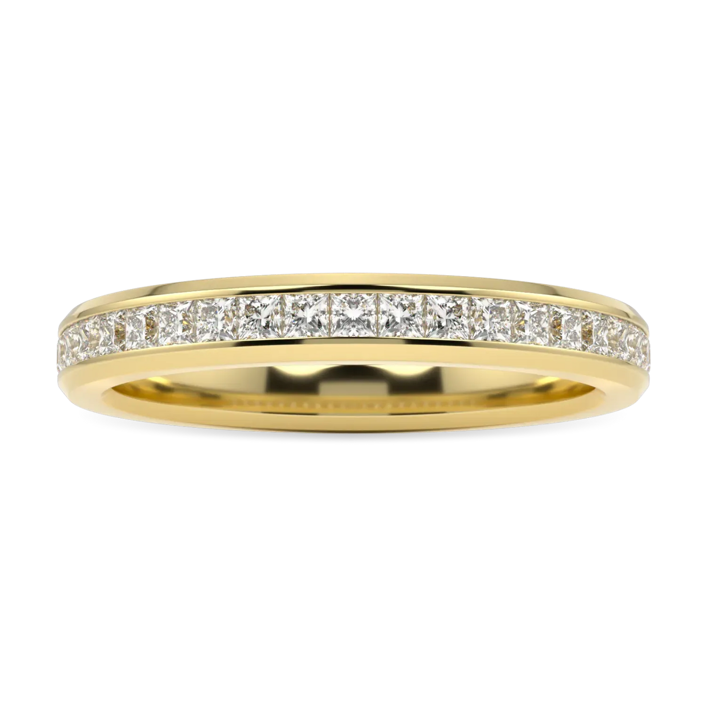 18ct Yellow Gold Half Diamond band from Blacklock's Brilliance 40 collection — side view