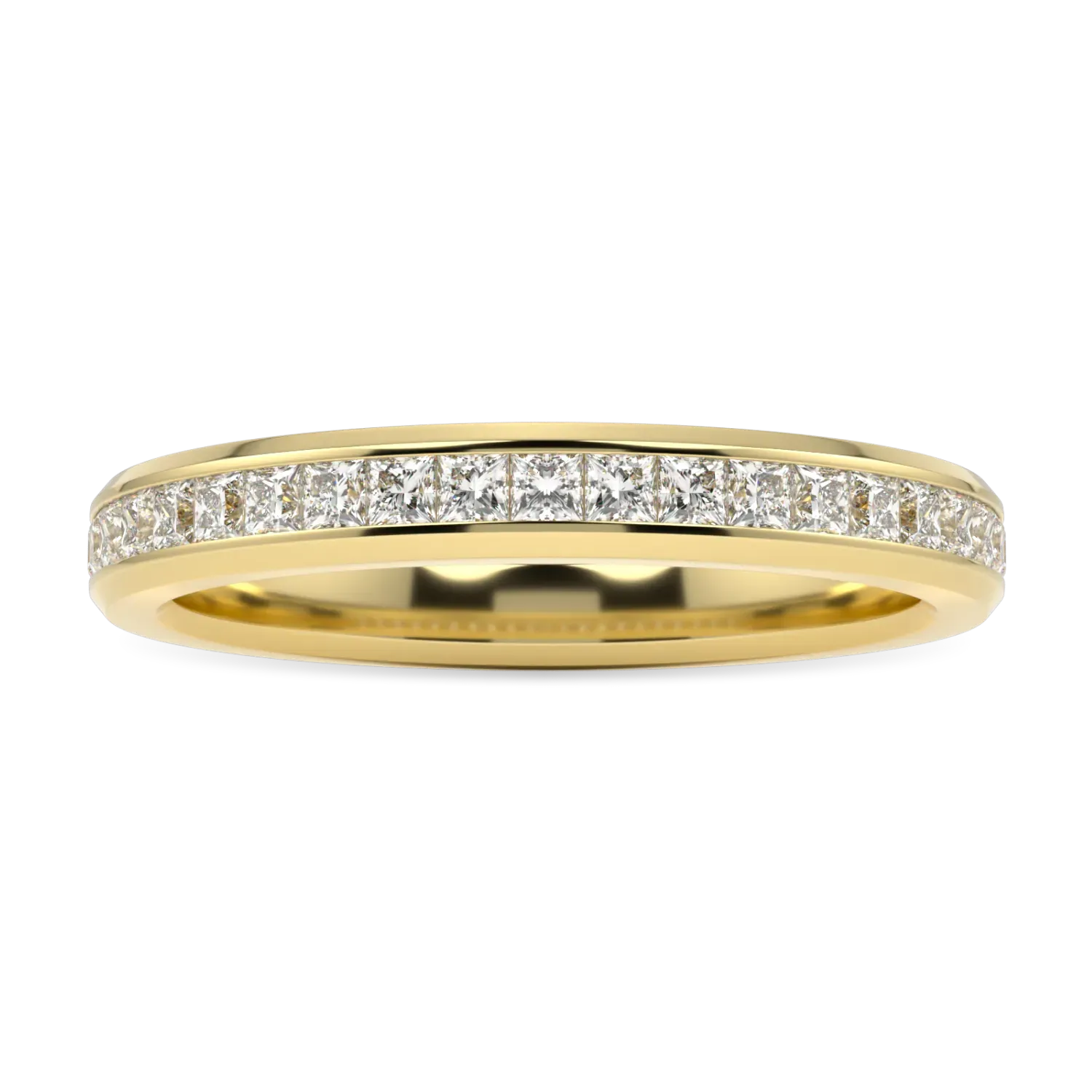 18ct Yellow Gold Half Diamond band from Blacklock's Brilliance 40 collection — side view