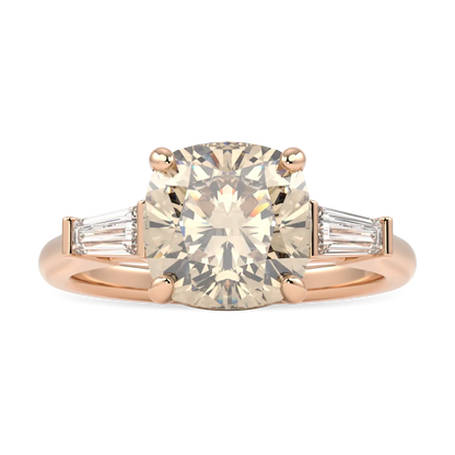 18ct Rose Gold Champagne Diamond ring from Blacklock's High Jewellery collection — top down view