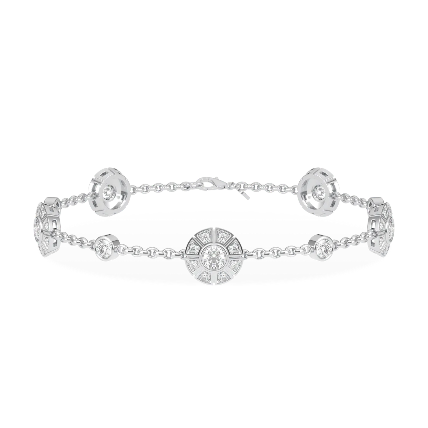 Blacklock Cipher collection bracelet in 18ct White Gold with Diamond