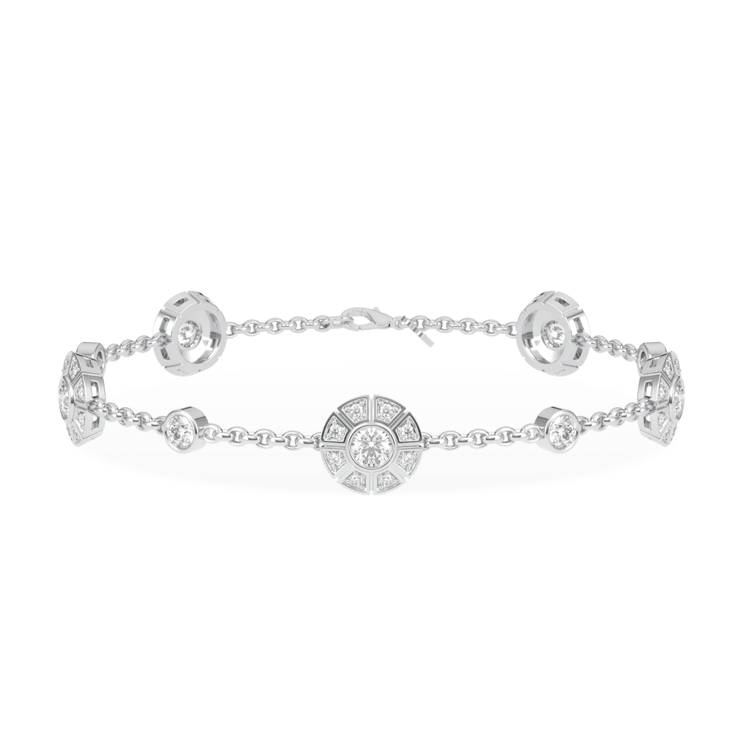 Blacklock Cipher collection bracelet in 18ct White Gold with Diamond