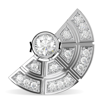 Blacklock Cipher diamond half halo earrings in 18ct White Gold — front on view