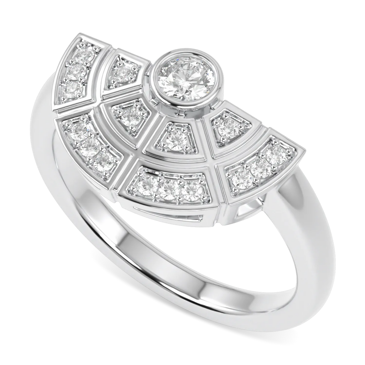 Cipher collection ring featuring Diamond set in 18ct White Gold, Blacklock Jewellery