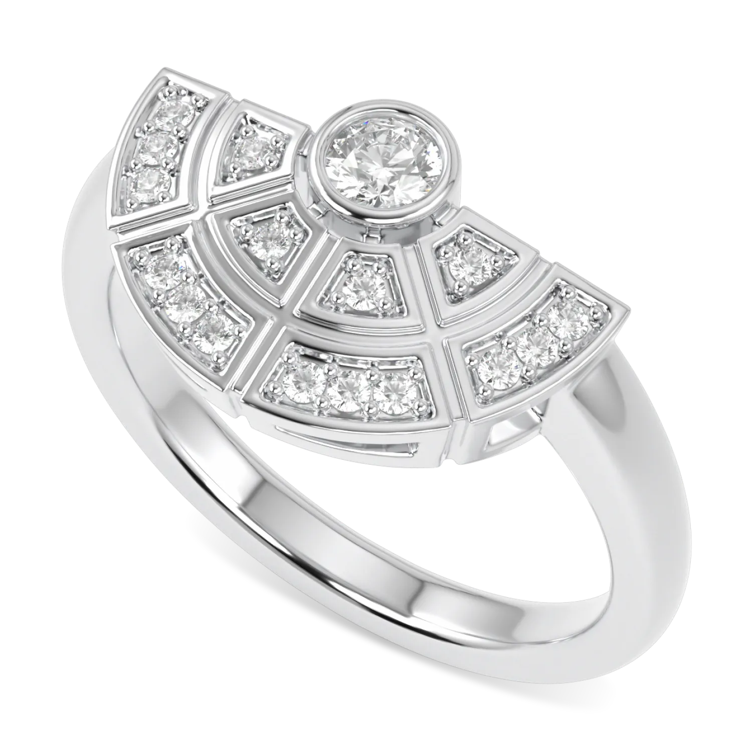 Cipher collection ring featuring Diamond set in 18ct White Gold, Blacklock Jewellery