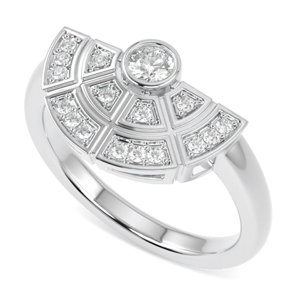 Cipher collection ring featuring Diamond set in 18ct White Gold, Blacklock Jewellery
