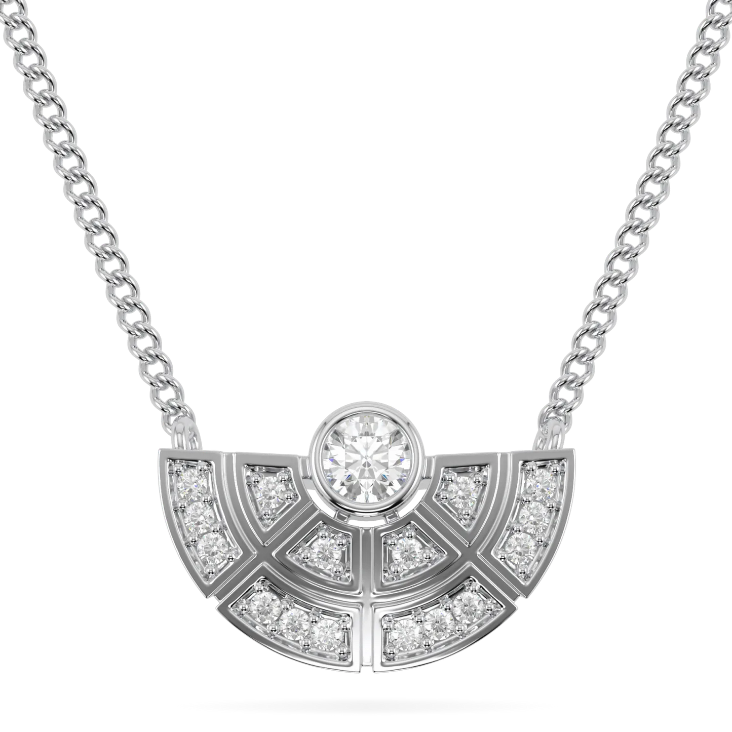 18ct White Gold Diamond pendant from Blacklock's Cipher collection