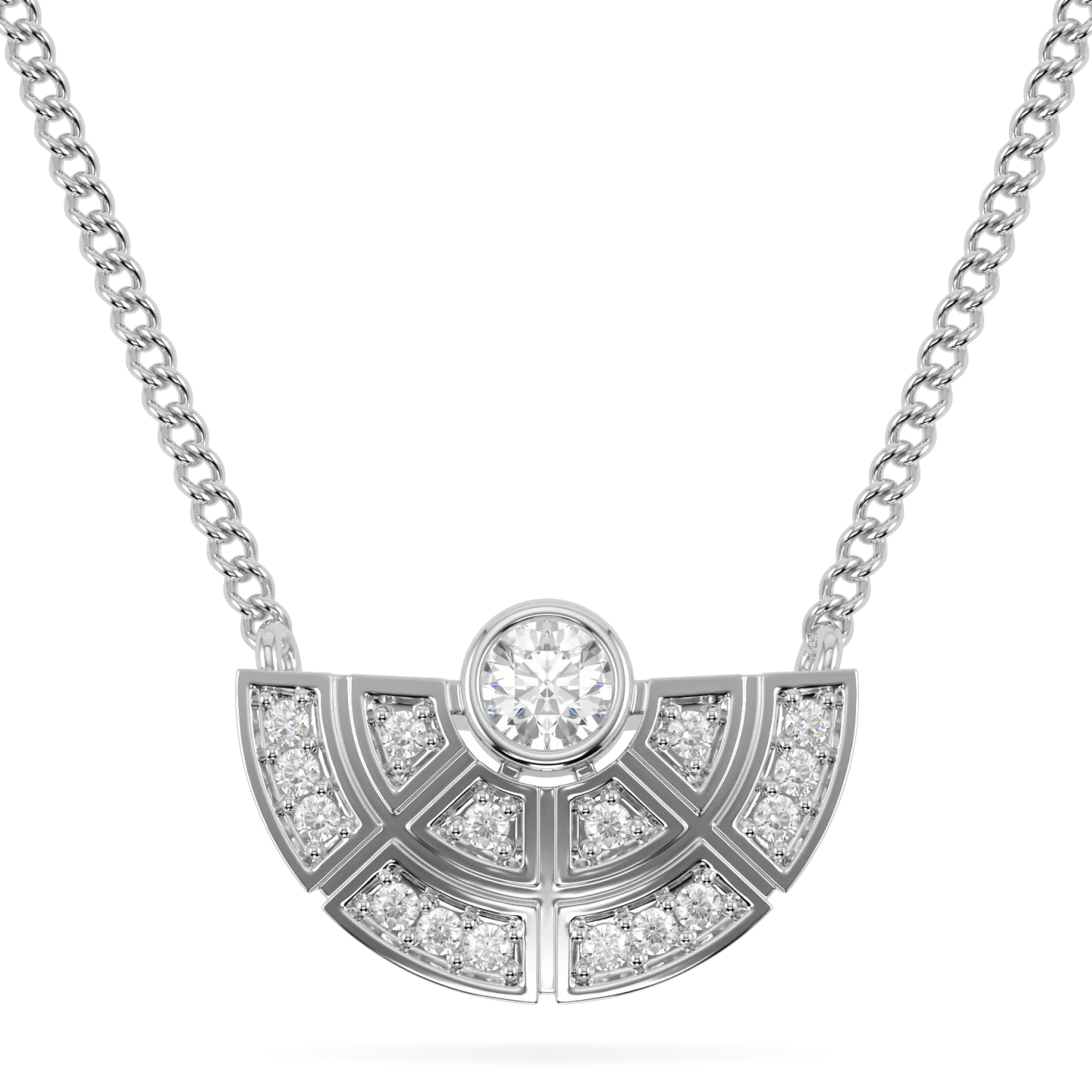 18ct White Gold Diamond pendant from Blacklock's Cipher collection