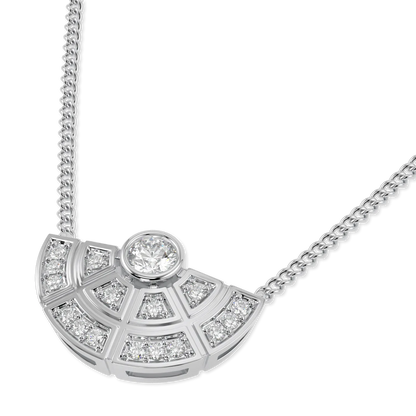 Handcrafted 18ct White Gold pendant with Diamond by Blacklock, Cipher collection — detail view