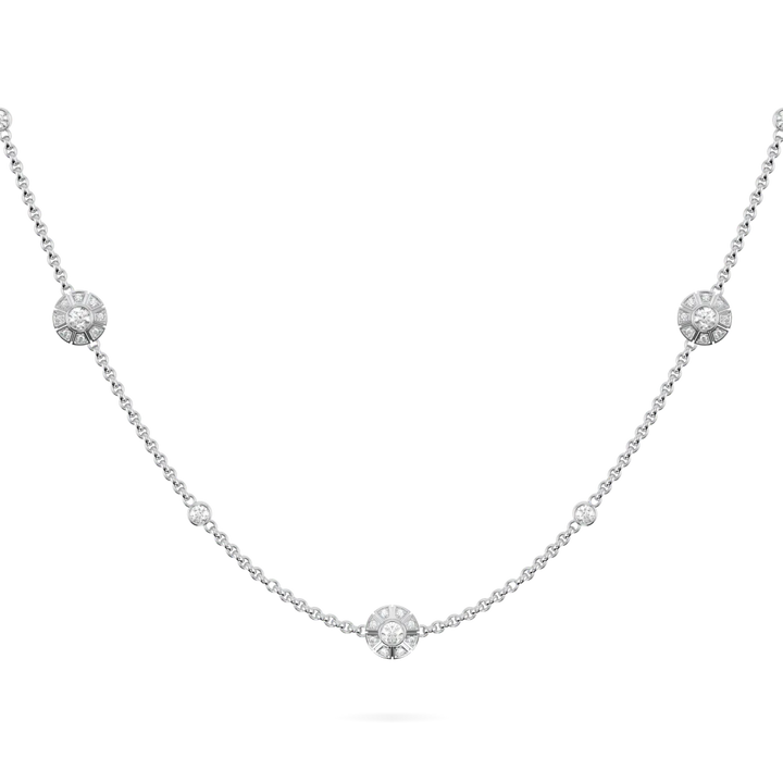 Cipher White Gold Diamond Geometric Halo Chain