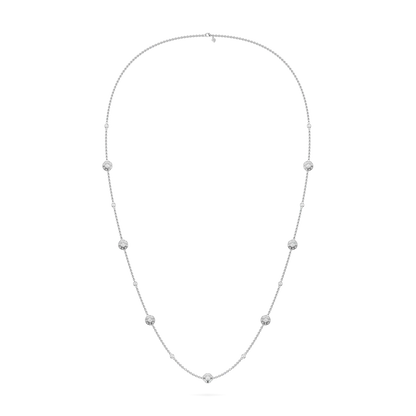 Blacklock Cipher collection chain in 18ct White Gold with Diamond — side view