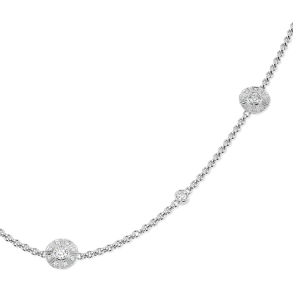 18ct White Gold Diamond chain from Blacklock's Cipher collection — detail view