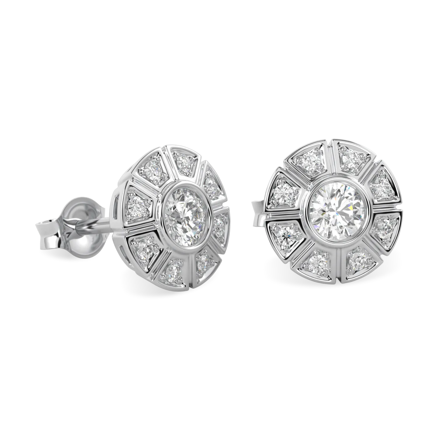 Blacklock Cipher diamond earrings in 18ct White Gold — detail view