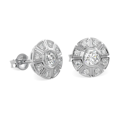 Blacklock Cipher diamond earrings in 18ct White Gold — detail view