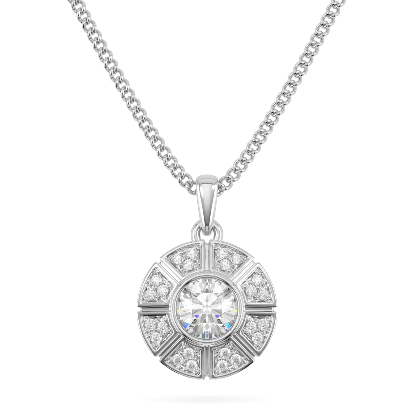 Blacklock Cipher diamond pendant in 18ct White Gold