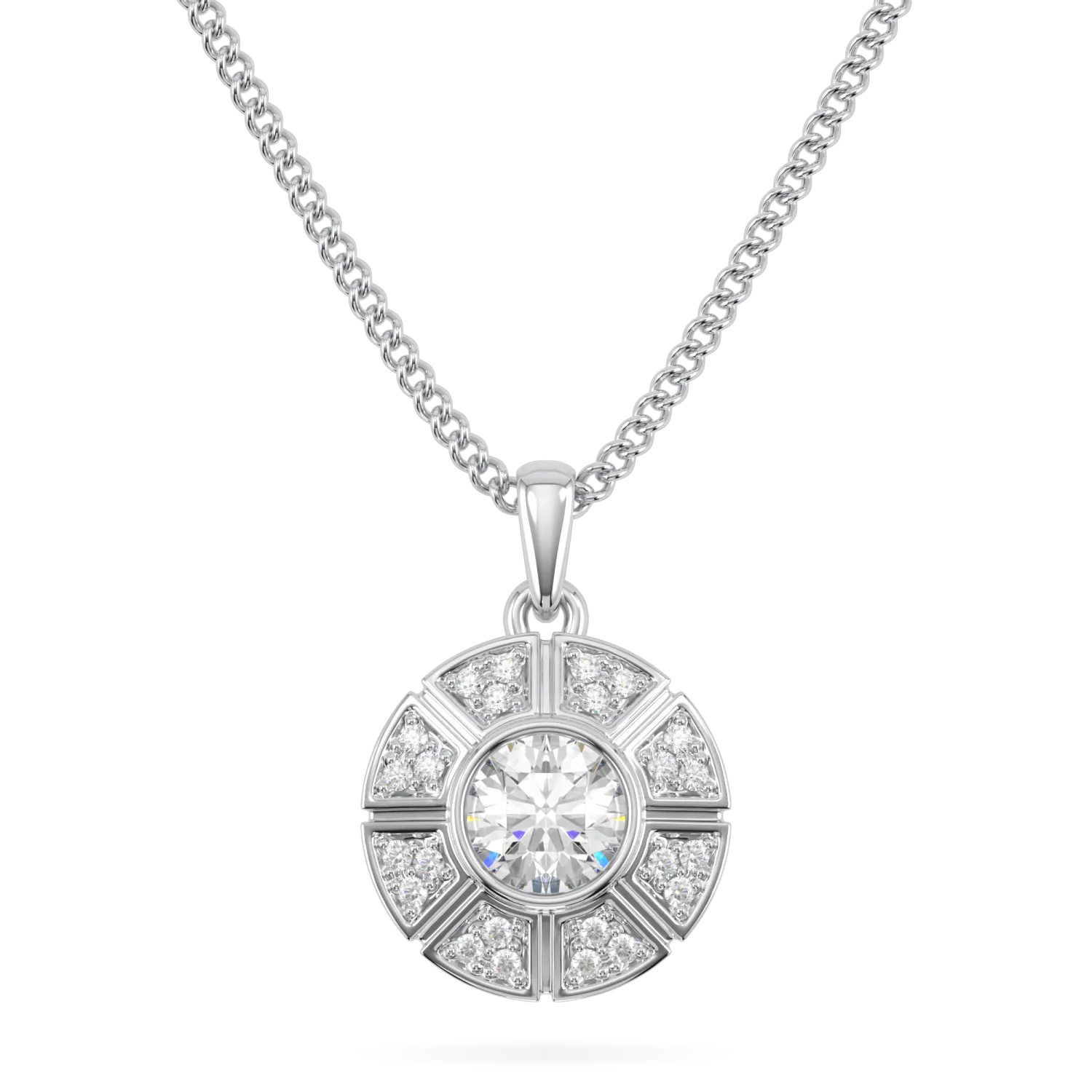 Blacklock Cipher diamond pendant in 18ct White Gold