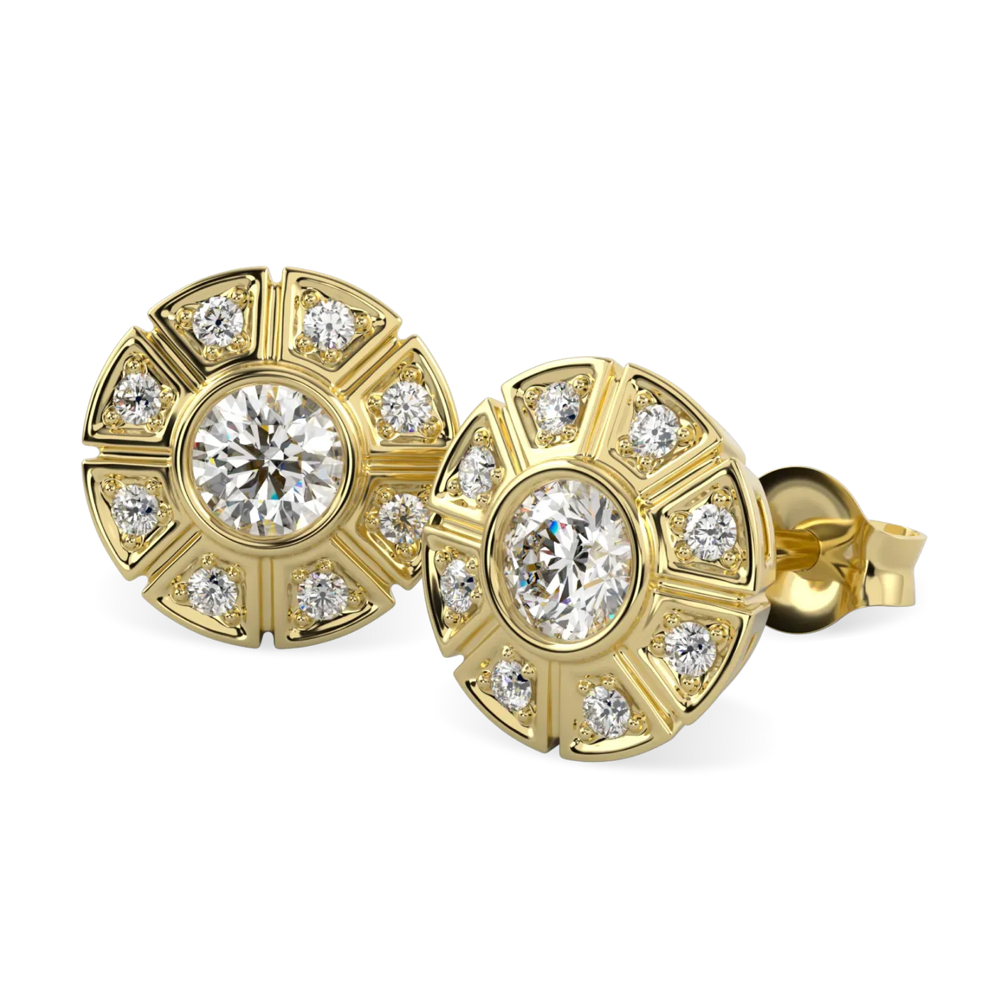 18ct Yellow Gold Diamond earrings from Blacklock's Cipher collection