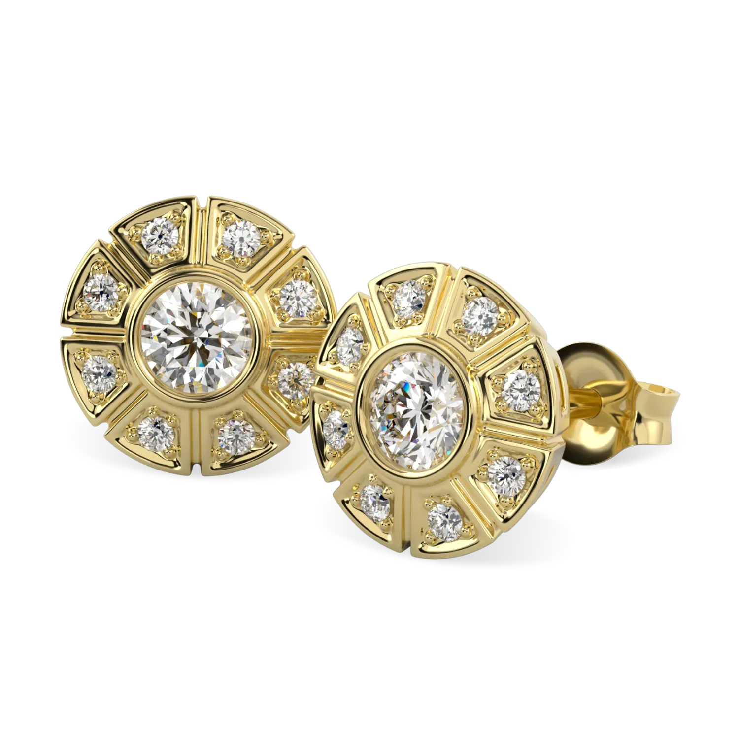 18ct Yellow Gold Diamond earrings from Blacklock's Cipher collection