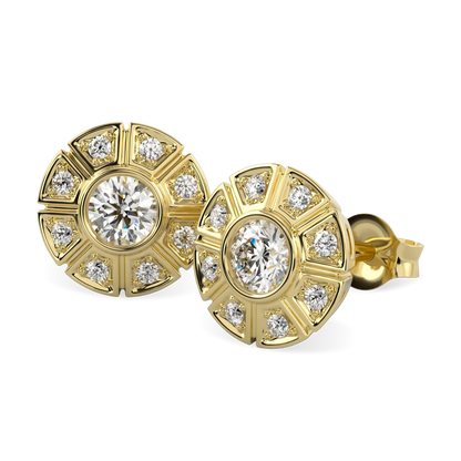 18ct Yellow Gold Diamond earrings from Blacklock's Cipher collection