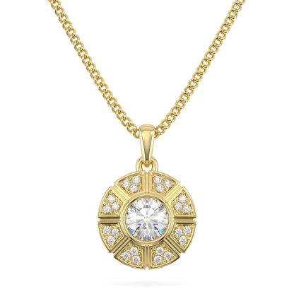 Cipher collection pendant featuring Diamond set in 18ct Yellow Gold, Blacklock Jewellery