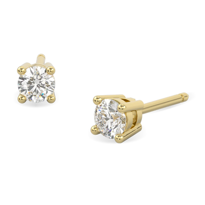 Handcrafted 18ct Yellow Gold 0.50cts diamond stud earrings by Blacklock, Classic collection