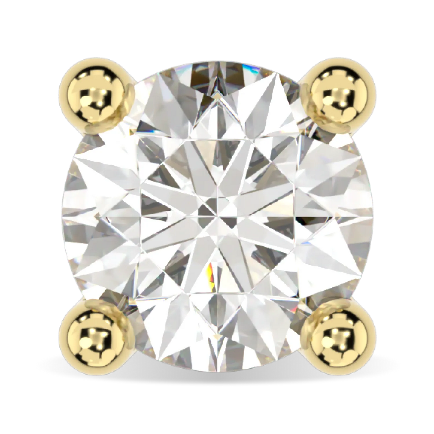 Classic Blacklock 18ct Yellow Gold 0.50cts Diamond Stud Earrings by Blacklock Jewellery, Classic collection — side view