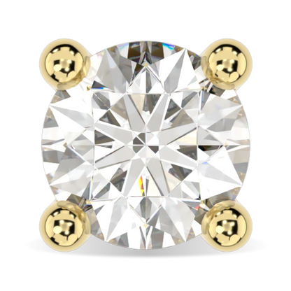 Classic Blacklock 18ct Yellow Gold 0.50cts Diamond Stud Earrings by Blacklock Jewellery, Classic collection — side view